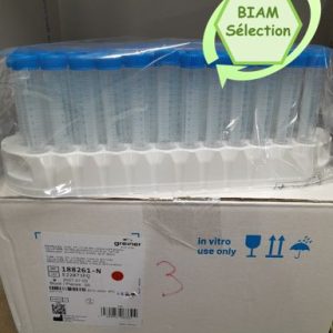 Tube stérile 15ml - rack de 50 (Pour minéralisation) (1x500) 188261-N