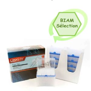 Recharge pointes ClearLine Prime 1250 µl non stériles, sans filtre - support Bleu (8x96) 257775